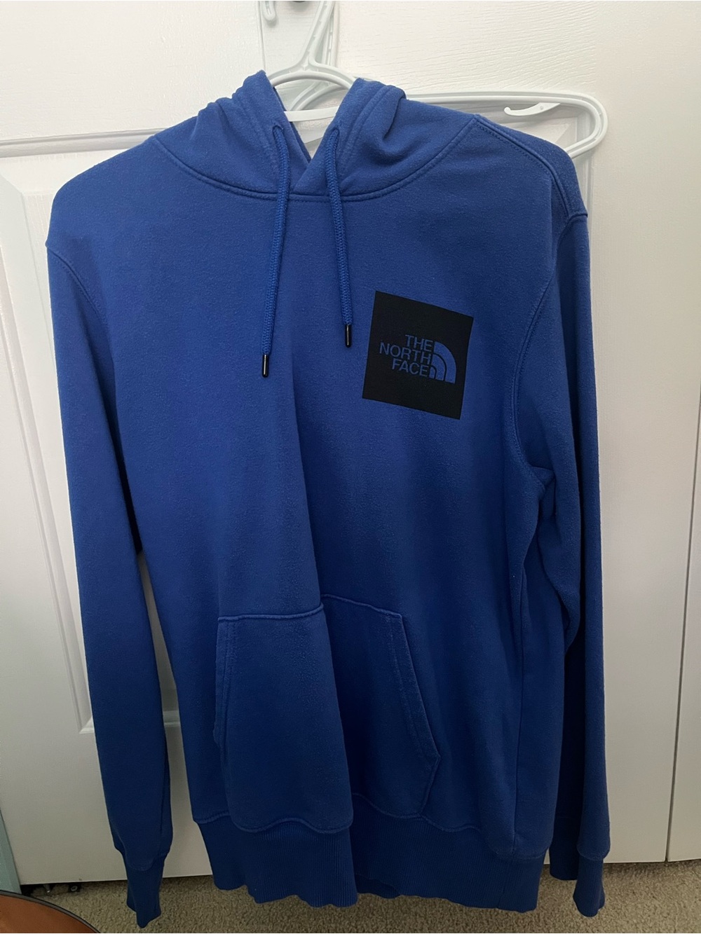 The North Face Royal Blue Pullover Hoodie with Chest Logo